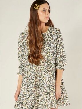 Rylee + Cru OG Enchanted Garden Cream Floral Mini Dress Medium